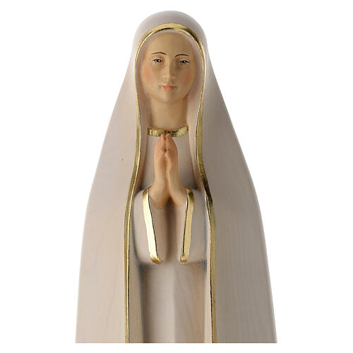 Imagem Nossa Senhora de Fátima estilizada madeira pintada Val Gardena 5