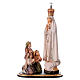 Group apparition of Fatima with crown statue in painted wood, Val Gardena s1
