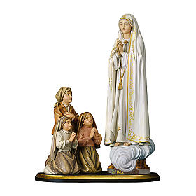 Imagens em Madeira Pintada: Grupo aparição de Fátima madeira pintada Val Gardena