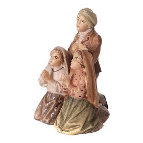The Three Shepherds of Fatima statues in painted wood, Val Gardena
