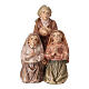 Estatuas de tres pastores de Fátima madera pintada Val Gardena s1