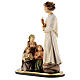 Group apparition of the Angel of Peace statue in painted wood, Val Gardena s3