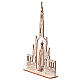 Our Lady of Fatima statue with crown and cathedral in painted wood, Val Gardena 9 cm s3