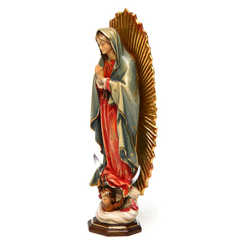 Statue Gottesmutter von Guadalupe bemalten Grödnertal Holz 2