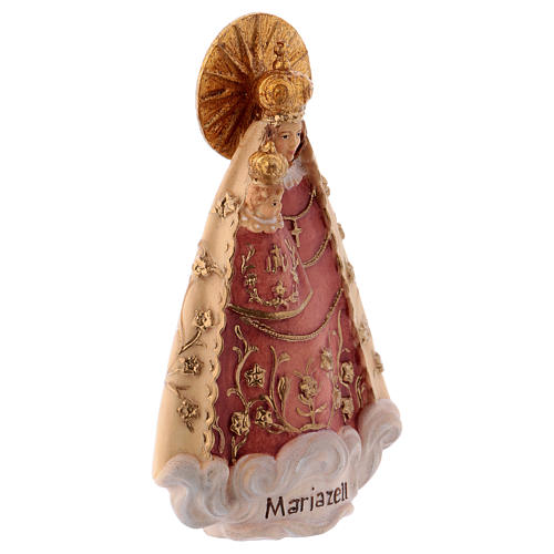 Statua Madonna di Mariazell legno dipinto Val Gardena 3