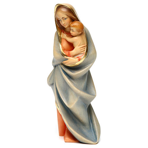 Estatua Virgen moderna madera pintada Val Gardena 1