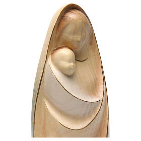 Stilisierte Gottesmutter mit Kind Mod. La Gioia bemalten Grödnertal Holz