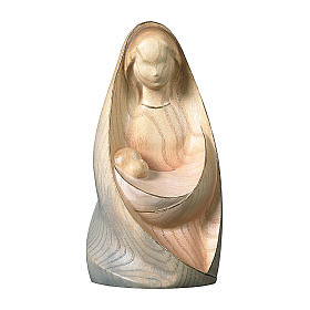 Madonna "La Gioia" sitting statue in wood, Val Gardena