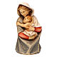 Büste Gottesmutter mit Kind bemalten Grödnertal Holz s1
