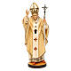 Estatua Santo Papa Juan Pablo II madera pintada Val Gardena s1