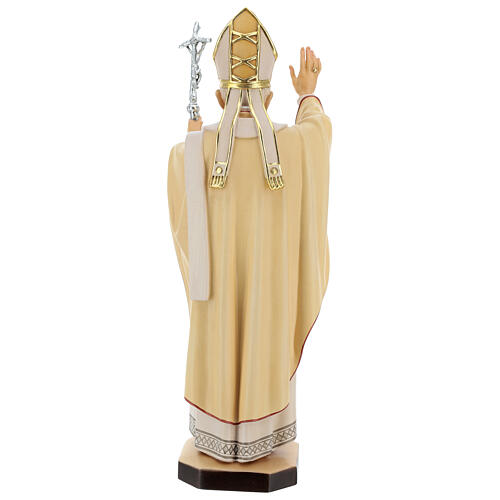 Statue Papst Benedikt 16. bemalten Grödnertal Holz 5
