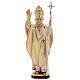 Statue Papst Benedikt 16. bemalten Grödnertal Holz s1