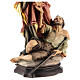 Statue of St. Elizabeth of Hungary with beggar and bread in painted wood from Val Gardena s3