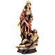 Statue of St. Elizabeth of Hungary with beggar and bread in painted wood from Val Gardena s6