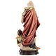 Statue of St. Elizabeth of Hungary with beggar and bread in painted wood from Val Gardena s8