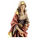 Estatua Santa Isabel de Hungría con mendigo madera pintada Val Gardena s5