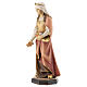 Statue of St. Elizabeth of Hungary with roses and bread in painted wood from Val Gardena s2