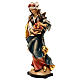 Saint Dorothy Statue with rose wood painted Val Gardena s3