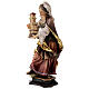 Figura Święta Barbara z Nikomedii z wieżą drewno malowane Val Gardena s3