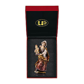 Imagens em Madeira Pintada: Imagem Santa Bárbara de Nicomédia com torre madeira pintada Val Gardena