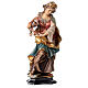 Estatua Santa Caterina de Alessandria con rueda madera pintada Val Gardena s1