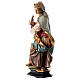 Estatua Santa Caterina de Alessandria con rueda madera pintada Val Gardena s2