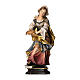 Estatua Santa mujer con libro madera pintada Val Gardena s1