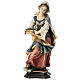 Statue of Holy Martyr with book and palm leaf in painted wood from Val Gardena s1