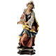 Statue of St. Edwige of Silesia with church in painted wood from Val Gardena s1