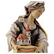 Statue of St. Edwige of Silesia with church in painted wood from Val Gardena s2