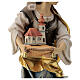 Statue of St. Edwige of Silesia with church in painted wood from Val Gardena s4