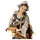 Statua Santa Margherita da Antiochia con croce legno dipinto Val Gardena s2