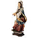 Statua Santa Margherita da Antiochia con croce legno dipinto Val Gardena s3