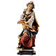 Statue of St. Julia of Corsica with a pigeon in painted wood from Val Gardena s1