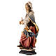 Statua Santa Giulia da Corsica con colomba legno dipinto Val Gardena s3