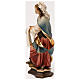 Statue Sainte Véronique de Jérusalem avec linceul bois peint Val Gardena s3