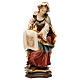 Statua Santa Veronica da Gerusalemme con sudario legno dipinto Val Gardena s1