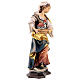 Saint Adelaide of Burgundy Statue with Church wood painted Val Gardena s4