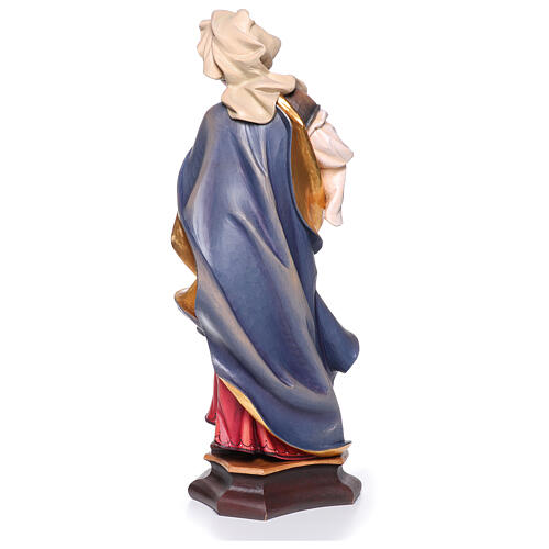 Statue Sainte Vérène de Zurzach avec peigne bois peint Val Gardena 12