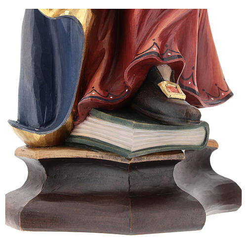 Statue Sainte Vérène de Zurzach avec peigne bois peint Val Gardena 8
