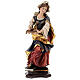 Statue Sainte Vérène de Zurzach avec peigne bois peint Val Gardena s1