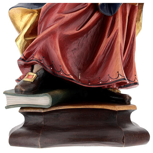Statua Santa Verena da Zurzach con pettine legno dipinto Val Gardena 7