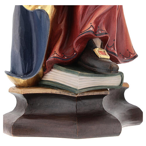 Statua Santa Verena da Zurzach con pettine legno dipinto Val Gardena 8