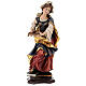 Statua Santa Verena da Zurzach con pettine legno dipinto Val Gardena s1