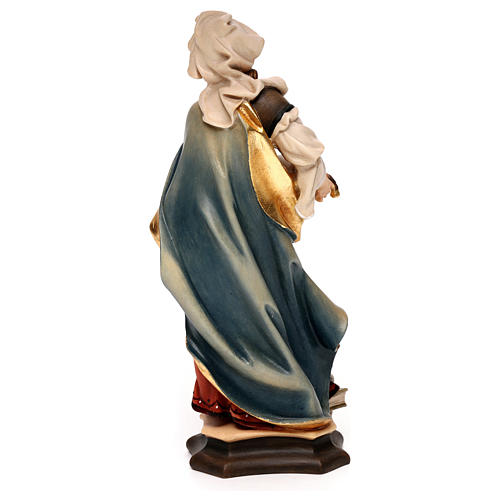 Estatua Santa Lucía de Siracusa con ojos madera pintada Val Gardena 5