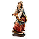 Estatua Santa Lucía de Siracusa con ojos madera pintada Val Gardena s3