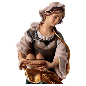Statua Santa Agata da Catania con seni legno dipinto Val Gardena