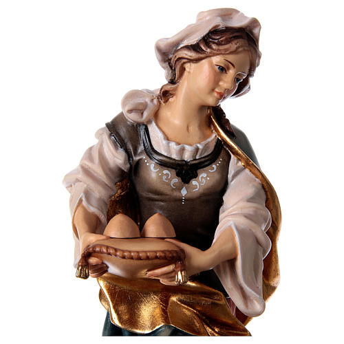 Statua Santa Agata da Catania con seni legno dipinto Val Gardena 2