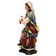 Statue Sainte Agnès de Rome avec agneau bois peint Val Gardena s3