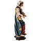 Statua Santa Claudia con palma legno dipinto Val Gardena s5